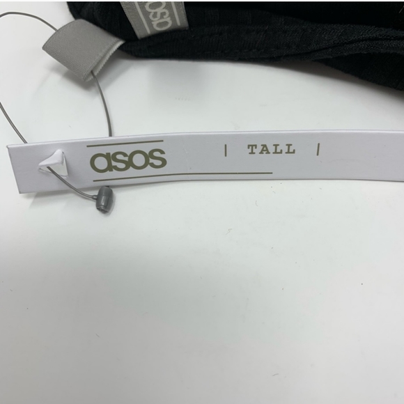 ASOS NWT Scoop Neck Asymmetric Hem Black Midi Dress, Sz 4 Tall - Picture 4 of 7